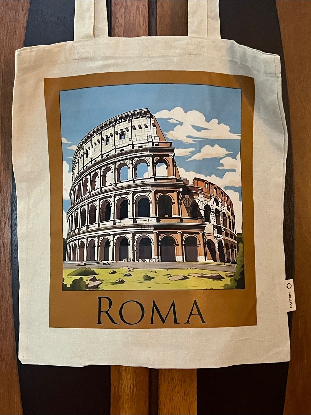 #30 - ROMA Colosseum Graphic Canvas Tote